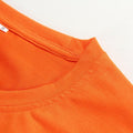PRIMODA Women's Long Sleeve Shirt Orange S Cotton Blend Crew Neck Basic by Deal US