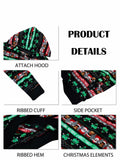 Runcati Mens Green Ugly Christmas Sherpa Hoodie Pullover Sweatshirt by Deal US