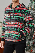Runcati Mens Green Ugly Christmas Sherpa Hoodie Pullover Sweatshirt by Deal US