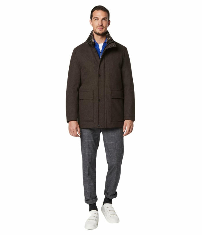 Andrew Marc Men's Softshell Jacket XL Hickory Removable Fur Collar by Deal US