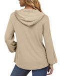 VALOLIA Women's Long Sleeve Tunic Top Ivory Cream Size M by Deal US
