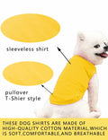 Cotton Dog Shirt Small Size Soft Breathable Sleeveless Vest for Small Dogs by Deal US
