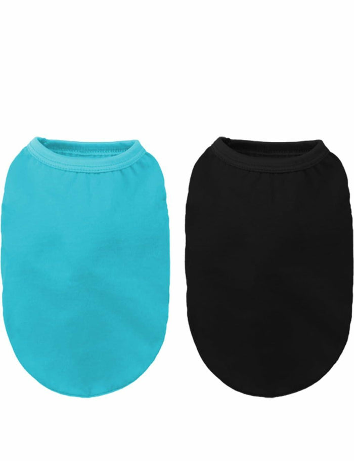 2-Pack Cotton Dog Shirt Small Dogs Soft Breathable Sleeveless Vest Apparel by Deal US