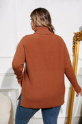Hanna Nikole Women's Pullover Sweater Chunky Knit Loose Fit Size 18 Orange by Deal US