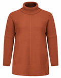 Hanna Nikole Women's Pullover Sweater Chunky Knit Loose Fit Size 18 Orange by Deal US