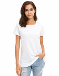 MSHING Women's Short Sleeve Tunic Top Casual T-Shirt Blouse Loose Fit - Size S by Deal US