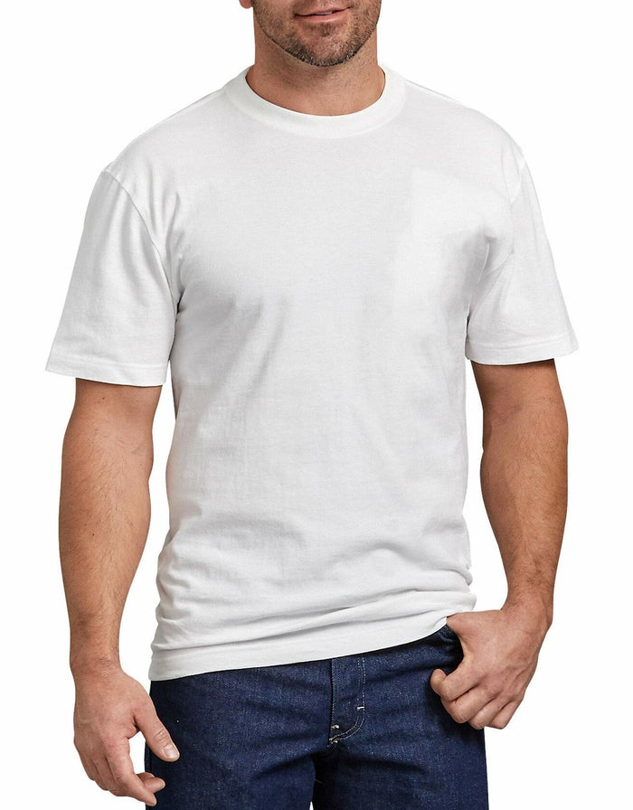 Dickies Men's Heavyweight Crew Neck Short Sleeve Work Utility T-Shirt White M by Deal US