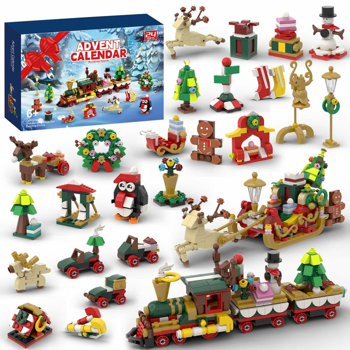 Christmas 2024 Blind Box Blocks 24-Day Countdown Calendar Kids 8-12 by Deal US