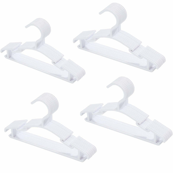 VIIBASE Baby Nursery Closet Hangers Ultra-Thin Plastic White 20 Pack by Deal US