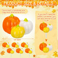 Dandat 6 Pcs Mini Turkey Plates Hand Painted Ceramics Pumpkin Decor by Deal US