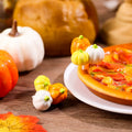 Dandat 6 Pcs Mini Turkey Plates Hand Painted Ceramics Pumpkin Decor by Deal US