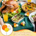 Dandat 6 Pcs Mini Turkey Plates Hand Painted Ceramics Pumpkin Decor by Deal US