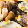 Dandat 6 Pcs Mini Turkey Plates Hand Painted Ceramics Pumpkin Decor by Deal US