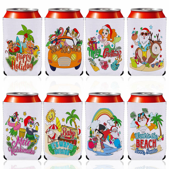 HOWAF 8pcs Christmas Coloring Crafts Sleeves for Kids Tropical Fun by Deal US