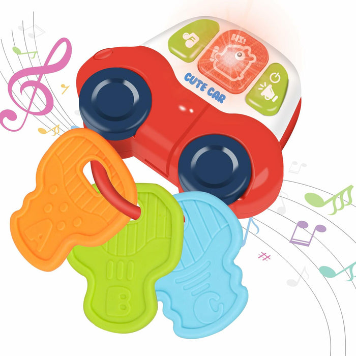 Baby Teething Toys Montessori Sensory Car Key Teether Music Light 0-18M by Deal US