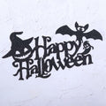 Totelux Halloween Cake Toppers 10Pcs Black Pumpkin Bat Ghost Glitter by Deal US