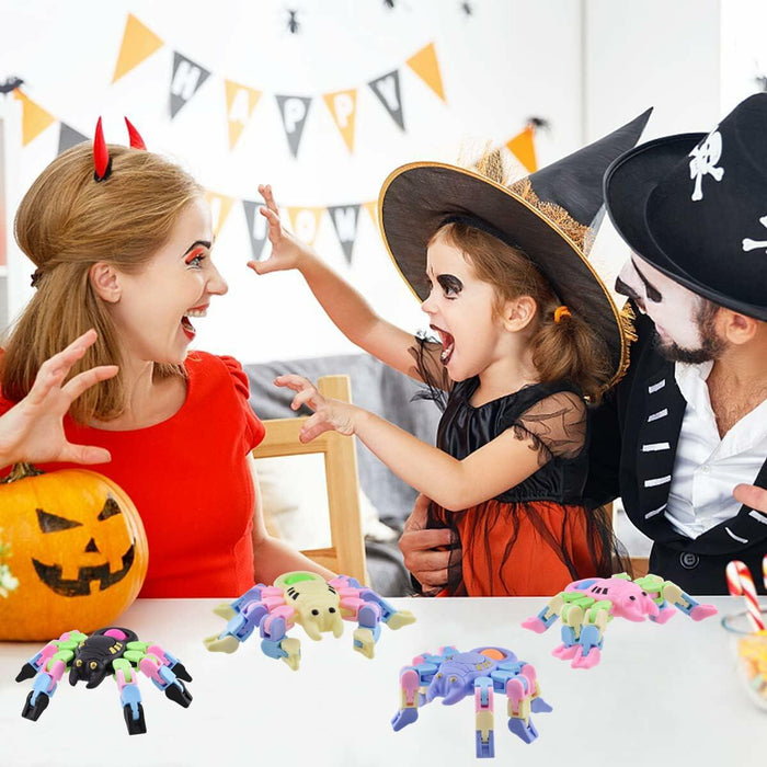 Menzcci 4 Pack Spider Fidget Spinners Stress Relief Toys Halloween Party by Deal US