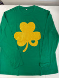 St Patrick's Day Women's Oversized Lucky Shamrock Long Sleeve T-Shirt Size M by Deal US