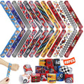 Acehome 48 PCS Kids Slap Bands Wristbands Bulk Vinyl Rolls Car by Deal US