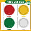 100Pcs Christmas Paper Plates 9" Red Green Disposable Party Tableware by Deal US