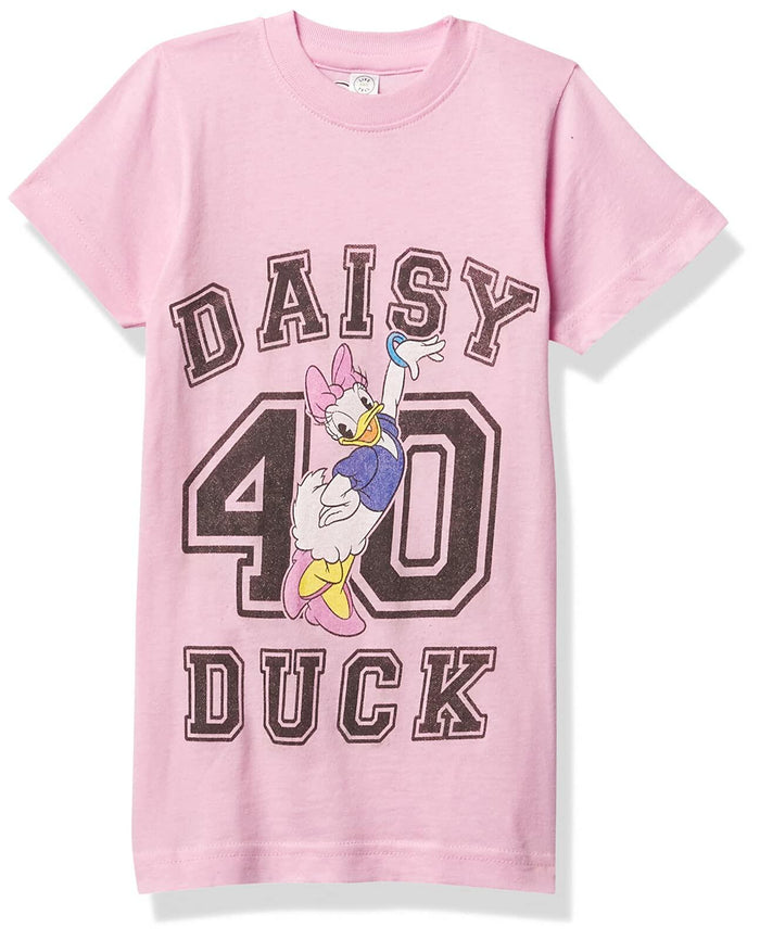 Disney Daisy Duck Girls Light Pink Solid Crew Tee Shirt XL by Deal US