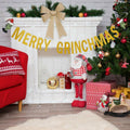 Gold Merry Christmas Banner Holiday Decoration Whoville Xmas Banners by Deal US