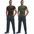 Fastkoala Men's Quick Dry Workout Shirt Short Sleeve ArmyGreen Grey Size M by Deal US