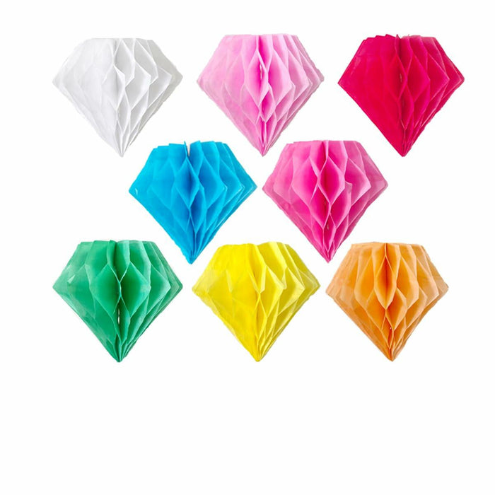 8pcs 10in Paper Honeycomb Balls Multicolor Tissue Pom Poms Party Decor by Deal US