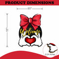 Bolisom Valentine's Day Wood Door Sign Red Love Heart Polka Dot Bow by Deal US