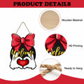 Bolisom Valentine's Day Wood Door Sign Red Love Heart Polka Dot Bow by Deal US