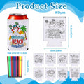 HOWAF 8pcs Christmas Coloring Crafts Sleeves for Kids Tropical Fun by Deal US