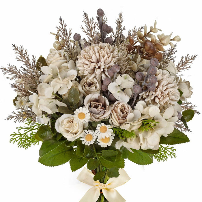 Kimkusia Silk Artificial Flowers Bridal Wedding Decor Bouquet Faux Silk Roses by Deal US