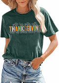 ELDPS Thanksgiving Women Casual Fall Thankful Shirt Size L by Deal US