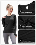 WANAYOU Women's Compression Dry Fit Long Sleeve Shirt 3 Pack Black Size S by Deal US