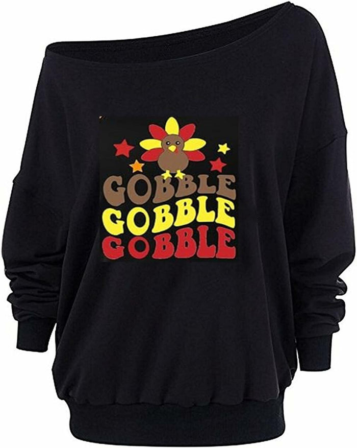 Roshop Women's BCTU Off Shoulder Baggy Long Sleeve Sweatshirt Size 3XL by Deal US