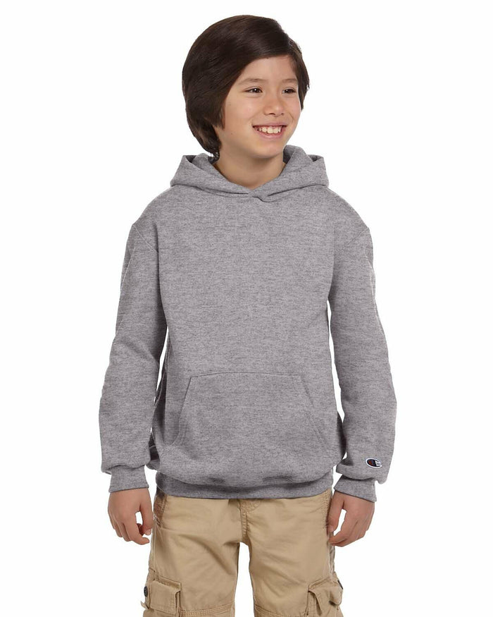 Champion Youth Pullover Hoodie Light Steel Size Small by Deal US
