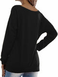 Roshop Women's BCTU Off Shoulder Baggy Long Sleeve Sweatshirt Size 3XL by Deal US
