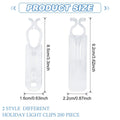 Queekay 30 Pack Clear Christmas Light Clips Universal Outdoor Gutter Shingle by Deal US