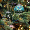 Just Married 3" Glass Ornament 2024 Wedding Couple Gift with Gift Box by Deal US