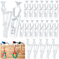 Queekay 30 Pack Clear Christmas Light Clips Universal Outdoor Gutter Shingle by Deal US