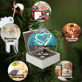 Just Married 3" Glass Ornament 2024 Wedding Couple Gift with Gift Box by Deal US