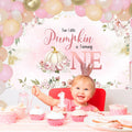 MEHOFOND Fall Pumpkin 1st Birthday Backdrop Banner Pastel Pink 70.8x43.3in by Deal US