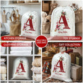 DSHFG Christmas Initial Personalized Drawstring Gift Bag for Women Red by Deal US