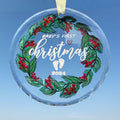 First Christmas Ornament 2024 Clear Glass Newborn Baby Keepsake Girls Boys by Deal US