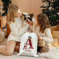 DSHFG Christmas Initial Personalized Drawstring Gift Bag for Women Red by Deal US