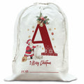 DSHFG Christmas Initial Personalized Drawstring Gift Bag for Women Red by Deal US