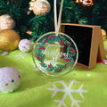 First Christmas Ornament 2024 Clear Glass Newborn Baby Keepsake Girls Boys by Deal US