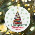 NewEleven Ceramic Christmas Ornament Book Lovers Gift Bookshelf Decor by Deal US