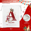 DSHFG Christmas Initial Personalized Drawstring Gift Bag for Women Red by Deal US