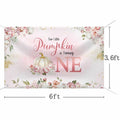 MEHOFOND Fall Pumpkin 1st Birthday Backdrop Banner Pastel Pink 70.8x43.3in by Deal US